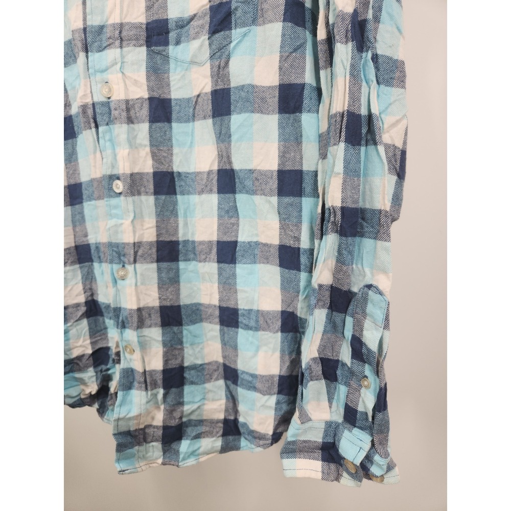 Noble Mount Mens Plaid Flannel Long Sleeve Button Up Shirt Size Large - Picture 5 of 6